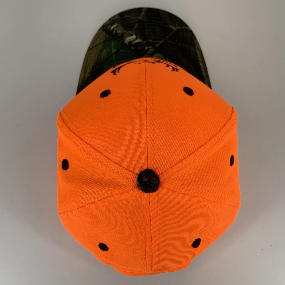 Red Rock Ranch Hat Marland OK Blaze Orange Camo Adjustable Structured Cap